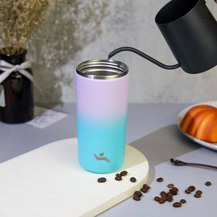 Konokyo Tumbler with Lid, 12 oz Travel Coffee Mug Double Wall Vacuum Stainless Steel Thermal Metal Cup Insulated Water Bottle,Lavender Green