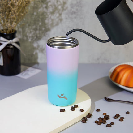 Konokyo Tumbler with Lid, 16 oz Travel Coffee Mug Double Wall Vacuum Stainless Steel Thermal Metal Cup Insulated Water Bottle,Lavender Green