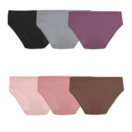 Fruit of the Loom womens6053211Seamless Underwear Multipack (Assorted) Briefs - Multi - L