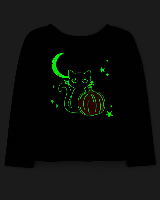 Hauts mode manches longues pour bébés et tout-petits filles The Children's Place, imprimés Halloween, lot de 2, taille 4T