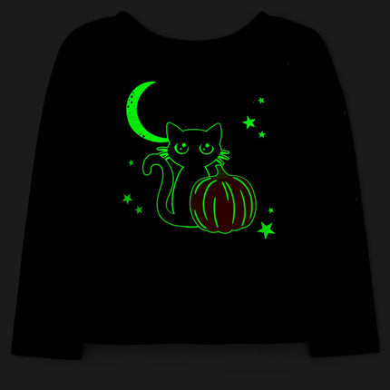 The Children's Place Baby Toddler Girls Long Sleeve Fashion Top Multis, Halloween Print 2-Pack, 5T