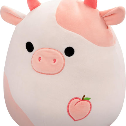 Squishmallows Original Vaca Melocotón Lilaz de 8 Pulgadas - Peluche Oficial de Otoño de Jazwares - Juguete de Peluche Suave y Achuchable de Sidra Coleccionable - ¡Añádelo a Tu Equipo - Regalo para Niños y Niñas