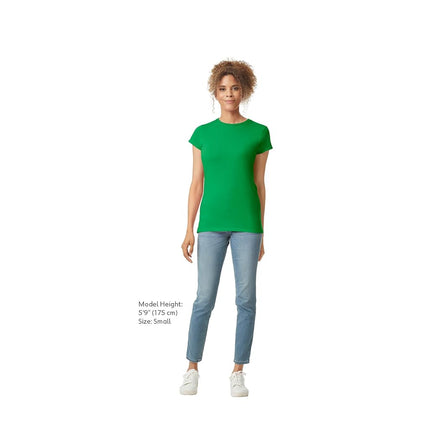 Gildan Women's Softstyle Baumwoll-t-Shirt, Stil G64000l, Multipack, Irish Green (Pack of 2), M