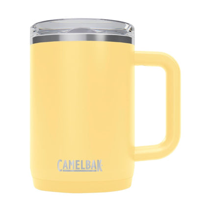 Mug CamelBak Thrive anti-fuite 473 ml, en acier inoxydable isotherme – Pour le voyage, le café, le thé, les boissons chaudes – Anti-déversement – Compatible avec porte-gobelet, Jaune vif