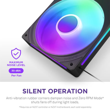 NZXT F360 RGB Core - 360mm Single-Frame RGB Fan Unit - Black