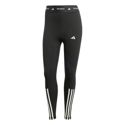 adidas Women's Techfit 3 Stripes 7/8 Leggings, Black, M