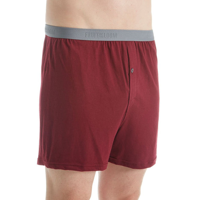 Fruit of the Loom Men's Premium Tag-Free Cotton Underwear (Regular & Big Man) Boxer Shorts, Assorted, M (Pack of 4)