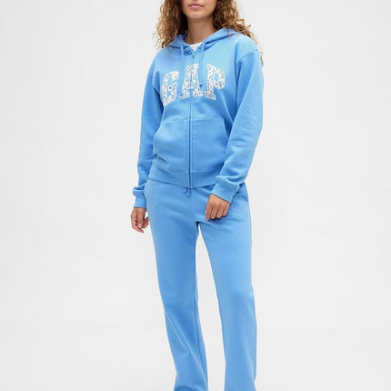 GAP Women's Logo Hoodie Hooded Full Zip Sweatshirt, Union Blue, XXL