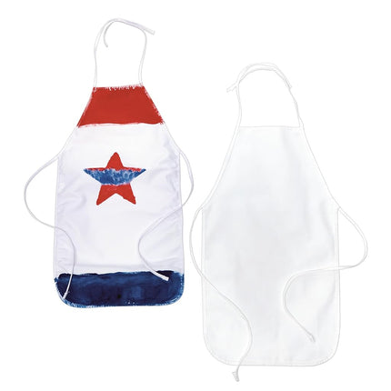 Colorations Blank Canvas Aprons - Set of 12 (Item # DECAPRON)