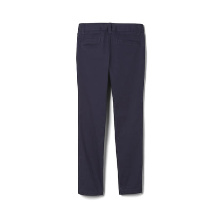 French Toast Straight Fit Stretch Twill Pant, Navy, 12 (Young Women), Navy, 12