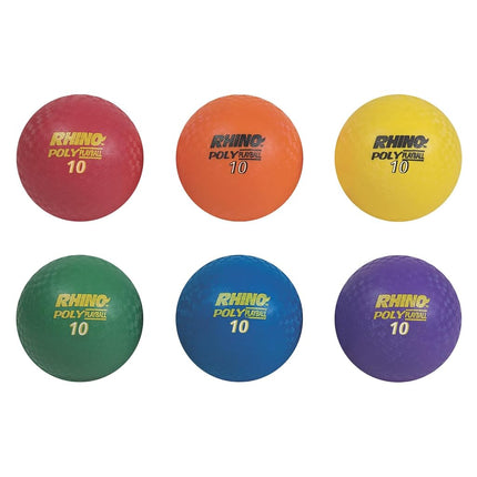 Champion Sports PX10SET Rhino Poly Playground Ball Set, Multicolored, 10" Diameter