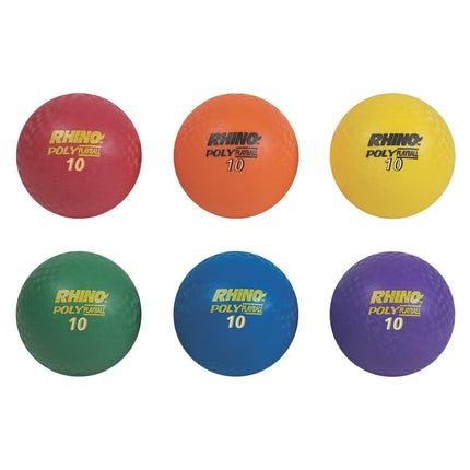 Champion Sports PX10SET Rhino Poly Playground Ball Set, Multicolored, 10" Diameter