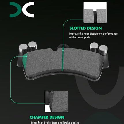 SCITOO D1014 Front Semi-Metal Brake Pads Sets Fit For Audi Q7 2007-2015,For Porsche Cayenne 2003-2006 2008-2010,For Volkswagen For Touareg 2004-2010