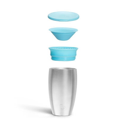 Munchkin Click Lock Flip Straw Cup, 9 Ounce, 2 Count, Blue/Green