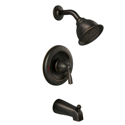 Moen 82910BRB Single Handle Posi-Temp Tub and Shower Valve Trim, Mediterranean Bronze