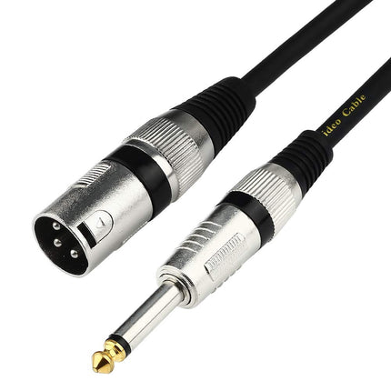 Disino Unbalanced 1/4 TS Mono to XLR Male Cable Go