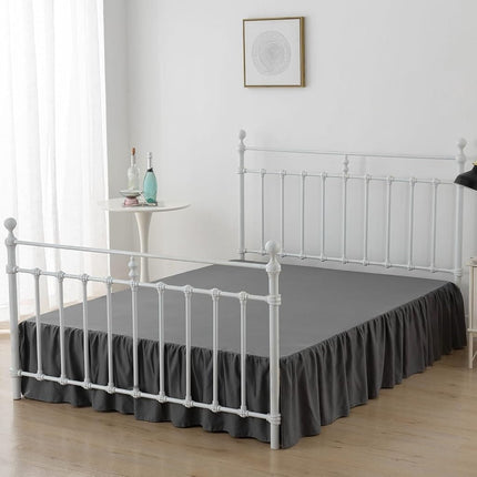 xuan dian Bed Skirt Full Size Ruffled Bed Skirts with Split Corners