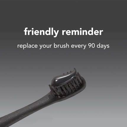 hello Charcoal Soft Toothbrush with Activated Charcoal from Sustainable Bamboo, BPA- Free, Made from Plant-Based Materials, 4 Pack
