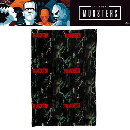 Franco Collectibles Universal Monsters Frankenstein Halloween Horror Throw Blanket, Super Soft Cozy Plush Bedding, 50" x 70", (Officially Licensed Product)
