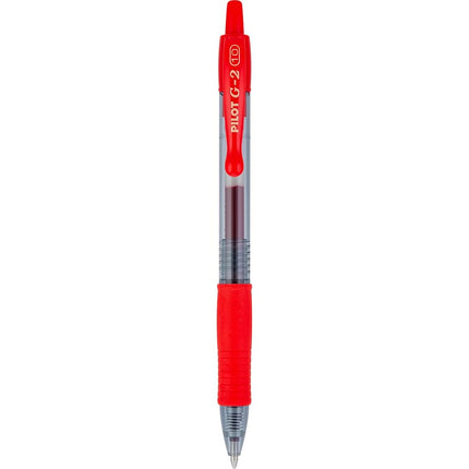 Pilot G2 Retractable Premium Gel Ink Roller Ball Pens, Bold Point, Red Ink, Dozen Box (31258)