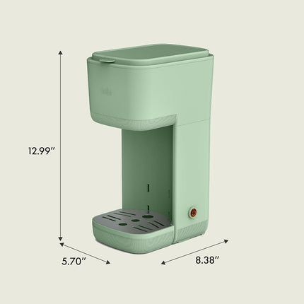 bella Single Serve Coffee Maker, K Cup & Coffee Ground Compatible with Removable, Adjustable Drip Tray, Auto Shutoff & Reusable Dishwasher Safe Accessories, Brews 6oz to 14oz, 1000 Watt, Seaglass