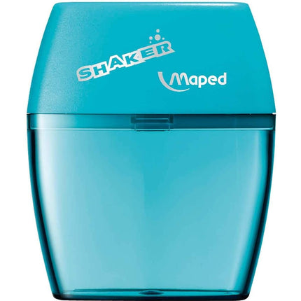 Maped Shaker 2 Hole Canister Pencil Sharpener, Pack of 20, Assorted Colors (534755)
