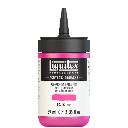 Liquitex Professional Acrylic Gouache, botella de 2 oz, Rosa Fluorescente