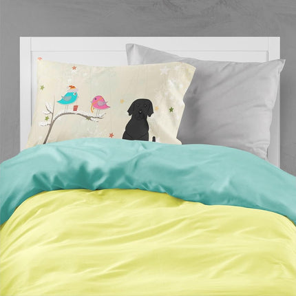 Caroline's Treasures between Friends Black Labrador Fabric Standard Pillowcase BB2529PILLOWCASE, Multicolor