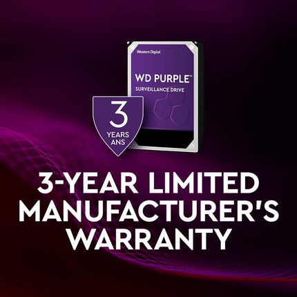 Western Digital Purple 2TB Surveillance 3.5 Inch SATA 6 Gb/s Hard Disk Drive with Allframe 4K Technology - 180TB/yr, 64MB Cache, 5400rpm - WD20PURZ