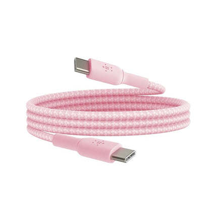 Belkin BoostCharge Braided USB-C to USB-C Cable (1m/3.3ft) for iPhone 16, iPhone 17 Pro, iPhone 17 Pro Max, Galaxy S25, S24, Galaxy Note, Pixel 10 & 9, iPad Pro, Nintendo Switch 2 and More