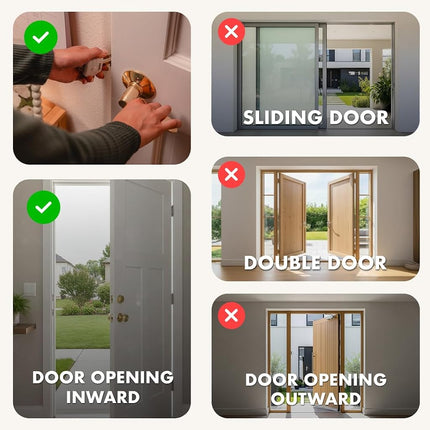 Sabre Compact Travel Door Lock, Portable Security Lock for Travel, Hotels, & Rentals, Withstands 650 lbs of Force, Installs in Seconds, No Tools Required, Lightweight & Small for Easy Carry