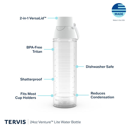 Tervis Venture Lite USF Bulls - All Over Made in USA Double Walled Insulated Tumbler Travel Cup Keeps Drinks Cold & Hot, 24oz Water Bottle, Classic