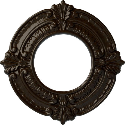 Ekena Millwork CM09BNBZS Ceiling Medallion 9" OD x 4 ID x 5/8" P Benson (fits Canopies up to 4 1/8"), Bronze