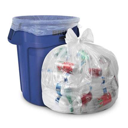 Aluf Plastics 20-30 Gallon Clear Trash Bags - (Huge 1000 Pack) - 30" x 36" - 1.2 MIL (Equivalent) - Heavy Duty Industrial Liners Clear Garbage Bags for Recycling, Contractors, Storage, Outdoor