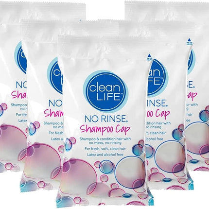 No Rinse Shampoo Cap (5-Pack)