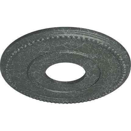 12 1/2"OD x 3 7/8"ID x 3/4"P Bradford Ceiling Medallion (Fits Canopies up to 6 5/8"), Hand-Painted Athenian Green Crackle