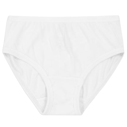 Fruit of the Loom Girls' Cotton Brief Underwear, Multipack, Brief - 6 Pack - White, 14