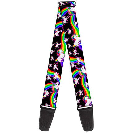 Buckle-Down GS-W32109 Guitar Strap Unicorns Rainbo