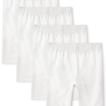 The Children's Place Girls' Bike Shorts, White 4 P