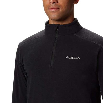 Polaire demi-zippée Columbia Klamath Range II pour homme, micro-polaire légère, protection solaire, noir, grande taille