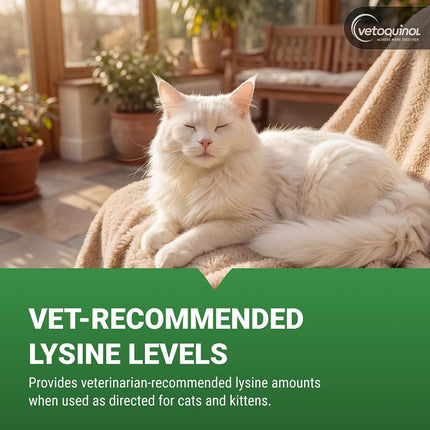 Vetoquinol Viralys Daily L-Lysine Powder for Cats and Kittens, Fish Flavored Lysine Supplement for Cats and Kittens to Support Immune Health, Normal Eye Function and Respiratory Health, 100gm