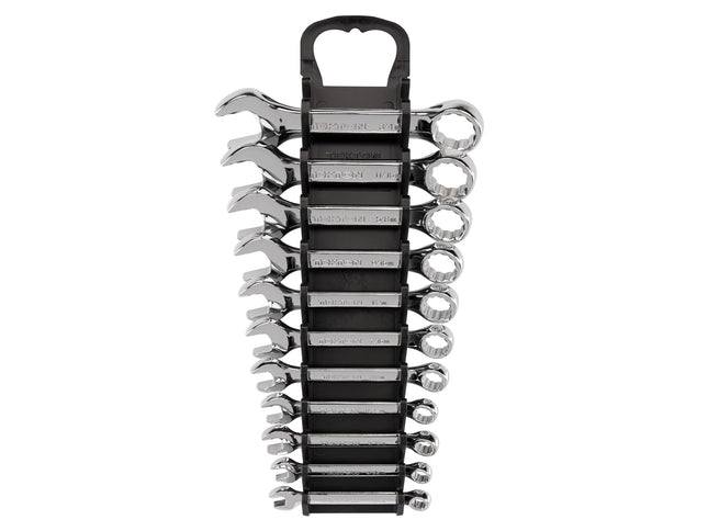 TEKTON Stubby Combination Wrench Set with Holder, 