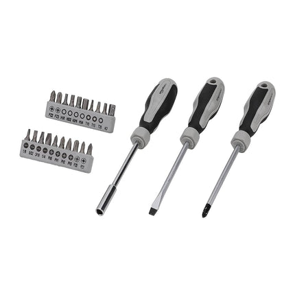 Amazon Basics 173-Piece General Household Hand Tools Set, Alloy Steel, Non-Slip Handles, Blow-Moulded Case, 42.9 x 32.2 x 8.5 cm, for Home Repair & Maintenance