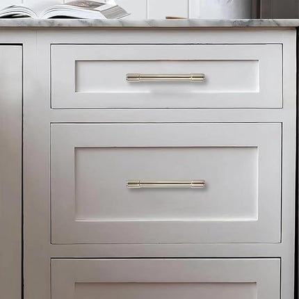 khtumeware Polished Chrome Cabinet Pulls - Center to Center 3" (Approx. 76MM) - Pack of 6 - Kitchen Handles for Cabinets Cupboard Handles Drawer Pulls.