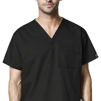 WonderWink 100ABLACSM WonderWORK Unisex V-Neck Top