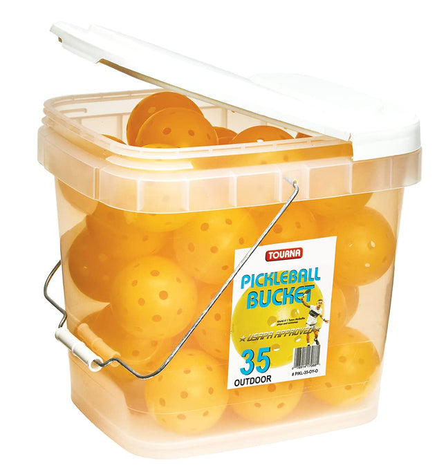 Tourna Strike Bucket of Pickleballs (35 Outdoor Ba