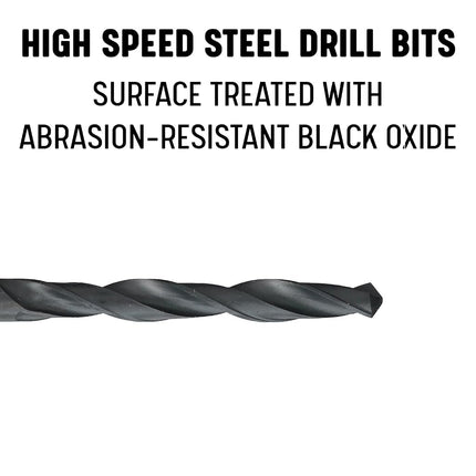 Drill America - DWDA/CX63/8 Foret à queue extra-longue en acier rapide de 3/8" x 6", série DWDA/C