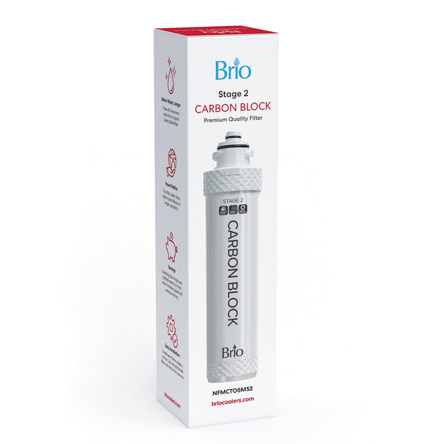 Brio Water Cooler Filter Replacement - Stage-2: Carbon Block - for Models CLPOU320SLUVF2, CLPOU520UVF2, CLCTPOU620UVF2, CLCTPOU520UVF2