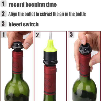 Generic Vacuum Bottle Stoppers Hose with Accessories Compatible with FoodSaver Package Includes 6 Wine Corks + 1 Set Hose Accessories