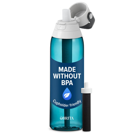 Brita Insulated Filtered Water Bottle with Straw, 